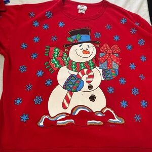 Nutcracker Festive Red Snowman Sweatshirt